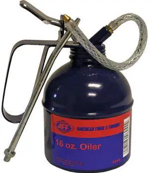 AMERICAN FORGE & FOUNDRY 8044 Lubrication Oil Can, 16 oz, Lever Grip, Straight