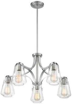 NUVO 60/7115 Fixture, Chandelier, 5-Lght, Incandescent, 60W, 120V, A19, Medium