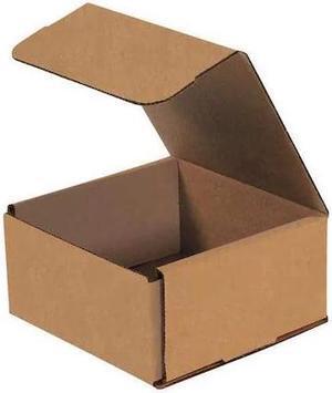 PARTNERS BRAND M663K Corrugated Mailers, 6" x 6" x 3", Kraft, 50/Bundle