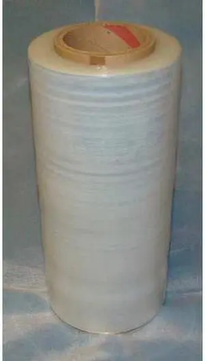 ZORO SELECT 15G114 Stretch Wrap, 15" W x 1500 ft. L, 90 ga, Cast Style, Clear,