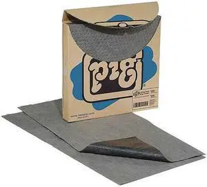 PIG TLS666 Absorbent Mat Pad, Absorbs 5.9 gal. Universal, PK 10 ,Gray
