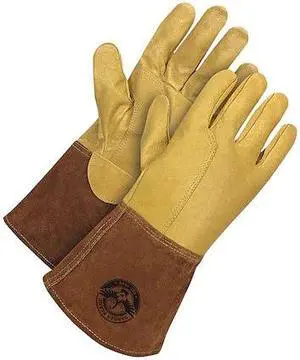 BDG 60-1-1830-XL Gander Brand Gold Grain Pigskin w/ Brown Split Cowhide Gaun,