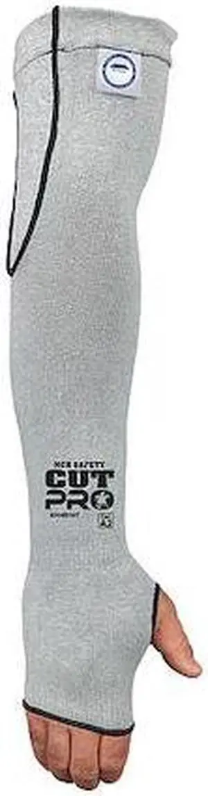 Dyneema Sleeves with Thumbhole, 10 Gauge Dyneema, 18 in Long, Gray,