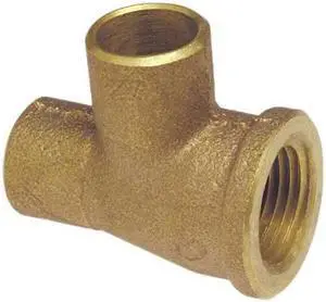 NIBCO 714-LF 1/2 Tee,Low-Lead Cast Bronze,C x FNPT x C