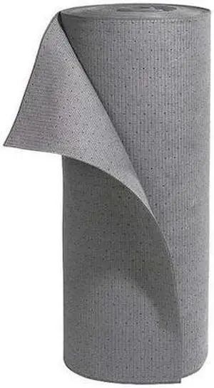 PIG MAT234 Absorbent Roll, Absorbs 23 gal. Universal, ,Gray