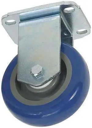 ZORO SELECT 1G099 Rigid NSF-Listed Plate Castr,Plyurthan,4 in.,250 lb