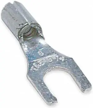 STA-KON C10-14FL Fork Terminal, 1/4 in Stud Size, 10 AWG, 600 V, Bare