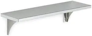 ZORO SELECT 4WMK5 36 in L x 4 1/8 in H, Exposed Mount, 304 Stainless Steel