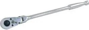 DYNAMIC D005308 Tools 3/8" Dr. 48 Tooth Flex Head Ratchet, 11-3/4" Long, Chrome