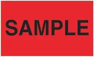 TAPE LOGIC DL2781 Tape Logic® Labels, "Sample", 3" x 5", Fluorescent Red,