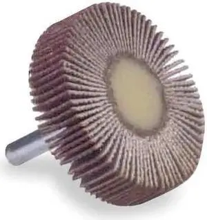 NORTON ABRASIVES 63642502609 Flap Wheel,AO,2-1/2x1x1/4 In Shank,80G