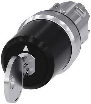 SIEMENS 3SU1050-5BP61-0AA0 Key-Operated Switch,22mm,Metal Bezel
