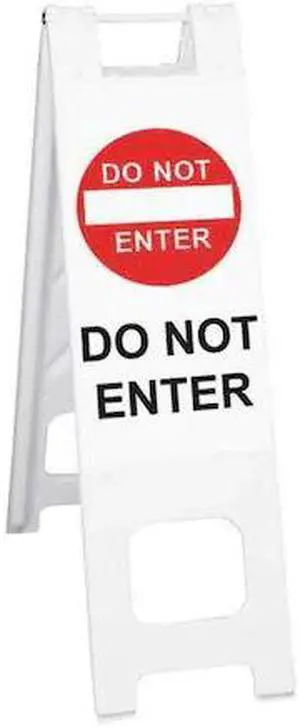 ZORO SELECT 150-WHLGK1046-WREG Barricade Sign, Plastic, Engineer, 45 in Height,