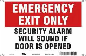 CONDOR 473F27 Safety Sign, 7 in Height, 10 in Width, Aluminum, Vertical