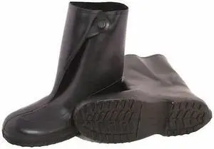 TINGLEY 1400 Overboots, Plain Toe, Natural Rubber, 10 in Height, Snap Tab