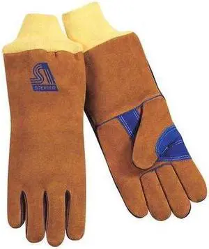 STEINER 2119B-KSC-L Welding Gloves, Knit Cuff, Wing Thumb, Premium Cowhide, L,