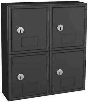 UNITED VISUAL PRODUCTS UVQ1046 Cell Phone Locker,Blk,Key Lock,12 in. W
