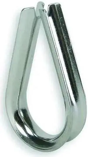 DAYTON 1DLH1 Wire Rope Thimble,1/4 In,SS,PK25