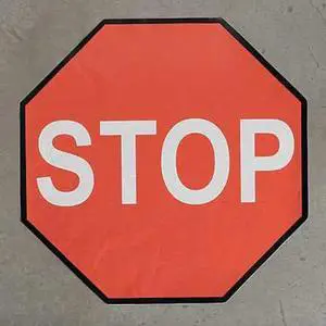 SHIELDMARK STP48 Floor Stop Sign,48 x 48 In.