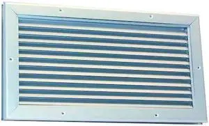 DAYTON 5NKL0 Door Louver,10-1/8 H,16-1/4 W,Aluminum