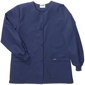 LANDAU 7525BNPLRG Warm up Jacket, Cotton/Polyester, Long Sleeve, 4 Pockets,