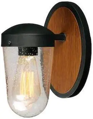MAXIM 30011CDAPBK Lido 1-Light " Wide Antique Pecan / Black Outdoor Wall Sconce