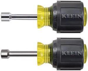 KLEIN TOOLS 610 Nut Driver Set, Stubby Nut Drivers with 1-1/2-Inch Shaft,