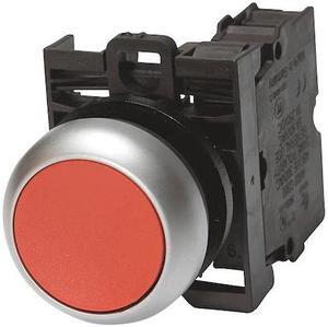 EATON M22-DL-R-K02-230R Illuminated Push Button, 22.5 mm, 2NC, Red