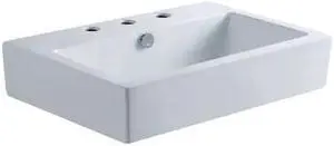 FAUCETURE EV4318W38 Century Vessel Sink, White