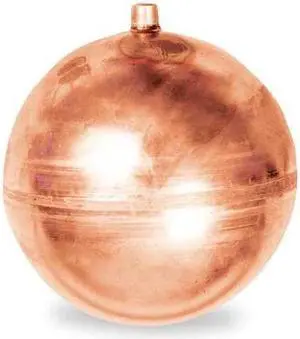 ZORO SELECT 109-872 Float Ball,Round,Copper,6 In