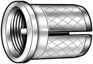 E-Z LOK 260-006-CR-PK10 Press Insert, #6-32 Int Thrd Sz, 1/4 in L, 13/64 in