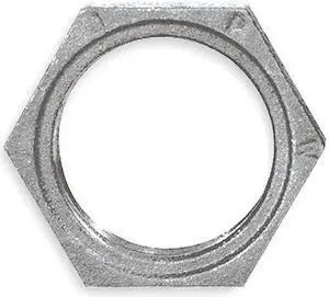 ZORO SELECT 5P979 1/2" FNPT Galvanized Hex Locknut