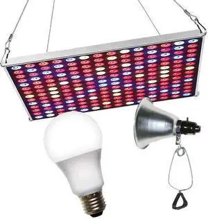 MIRACLE LED 602226 LED Grow Panel & Clamp On LED Full 5 Spectrum Grow Light Kit