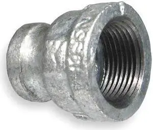 ZORO SELECT 5P942 1-1/2" x 1/2" FNPT Galvanized Reducer