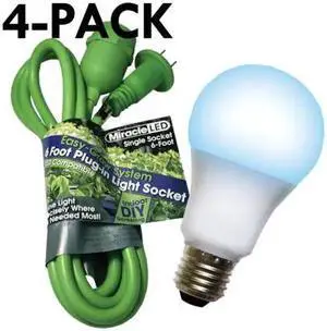 MIRACLE LED 602248 Single Socket Grow Light Cord System & LED Blue Grow Light 8