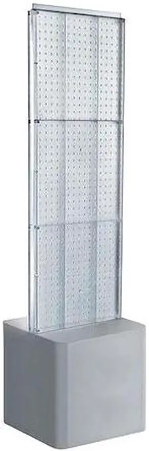 AZAR DISPLAYS 700775-CLR Two-Sided Pegboard Floor Adjustable DisplayPanel Size: