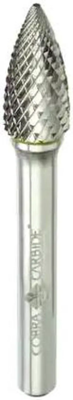 COBRA CARBIDE 11011 Carbide Burr,Double Cut Shape G Regular Length,SG-7,3/4
