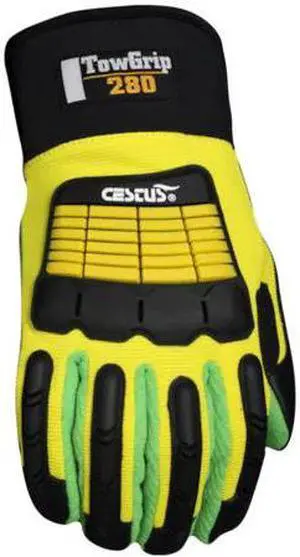 CESTUS 3124-XL ANSI Cut A5 Impact Gloves, Cotton Palm, XL,PR