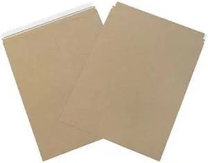 PARTNERS BRAND RM7K Self-Seal Flat Mailers, 17" x 21", Kraft, PK100