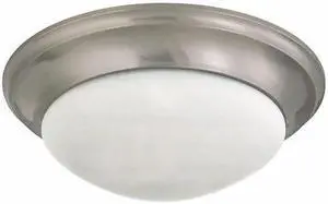 NUVO 60-3273 3 Light 17 in. Flush Mount Twist & Lock Frosted White Glass