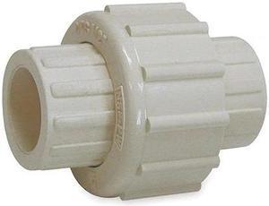 ZORO SELECT 164-204 CPVC Union, Schedule 40, 3/4" Pipe Size, Solvent x Solvent