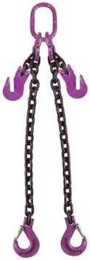 US CARGO CONTROL 34G100DOSA-5 3/4" x 5' - Adjustable 2 Leg Chain Sling w/ Sling