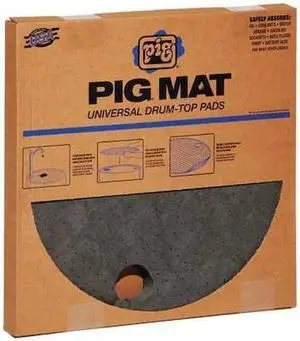 PIG 25103 Sorbent Pad, 3 gal, 22 in Dia., Universal, Gray, Polypropylene