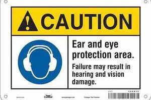 CONDOR 468M16 Safety Sign, 7 in Height, 10 in Width, Aluminum, Vertical