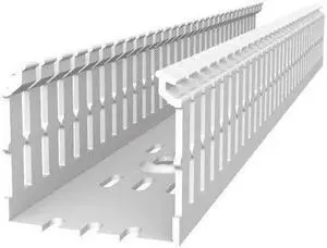 THOMAS & BETTS TYD15X3NPW6 Wiring Duct,Narrow Slot Wall,Wht,6 ft. L