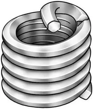 ZORO SELECT 3532-3/8X1.5D Tanged Helical Insert, Free-Running, 3/8"-16 Thrd Sz,