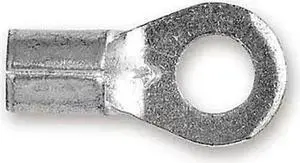 3M M6-12R/SK Ring Terminal, 1/2 in Stud Size, 6 AWG, 1,000 V, Bare Insulated,