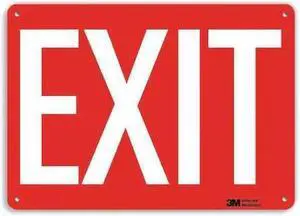 LYLE U1-1016-RA_10X7 Exit Sign, Recycled Aluminum, 10" W, 7" H, Exit, White
