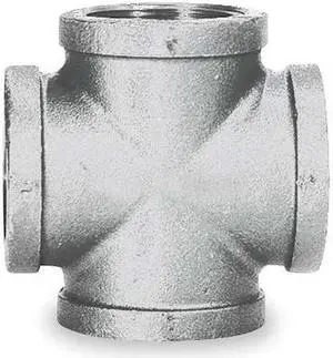 ZORO SELECT 5P986 3/4" FNPT Galvanized Cross