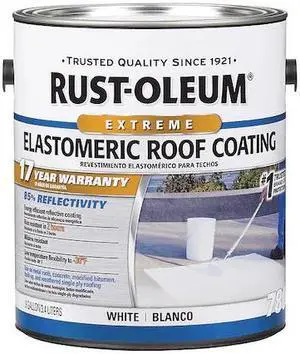 RUST-OLEUM 301902 Elastomeric Roof Coating,0.9 gal.,White